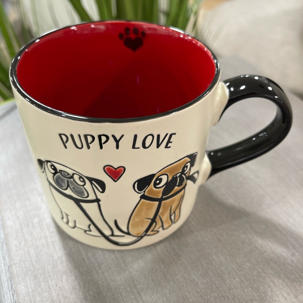 Valentine Dog Puppy Love Pugs Ceramic Coffee Mug Cup NEW
